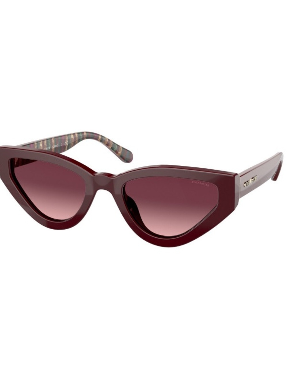 Authentic Coach Women's Burgundy Cat Eye Sunglasses